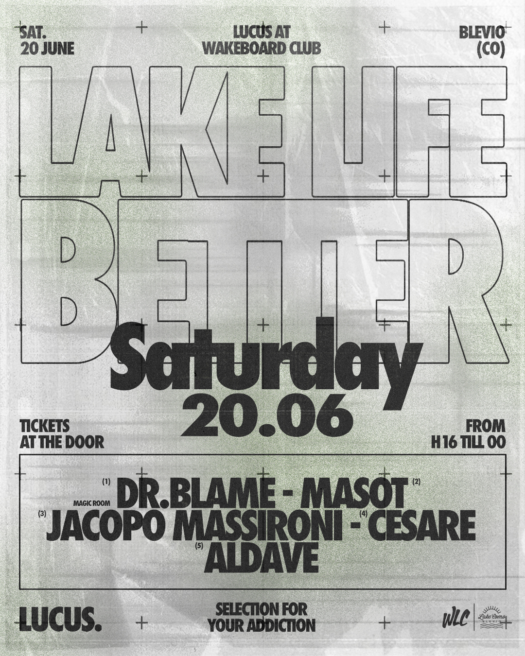 Lake Life Better at Wakeboard Club Blevio event flyer
