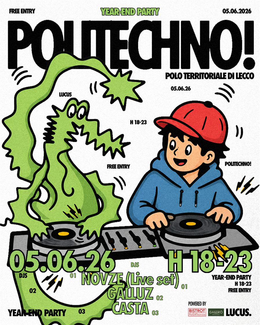 LUCUS Politechno event flyer