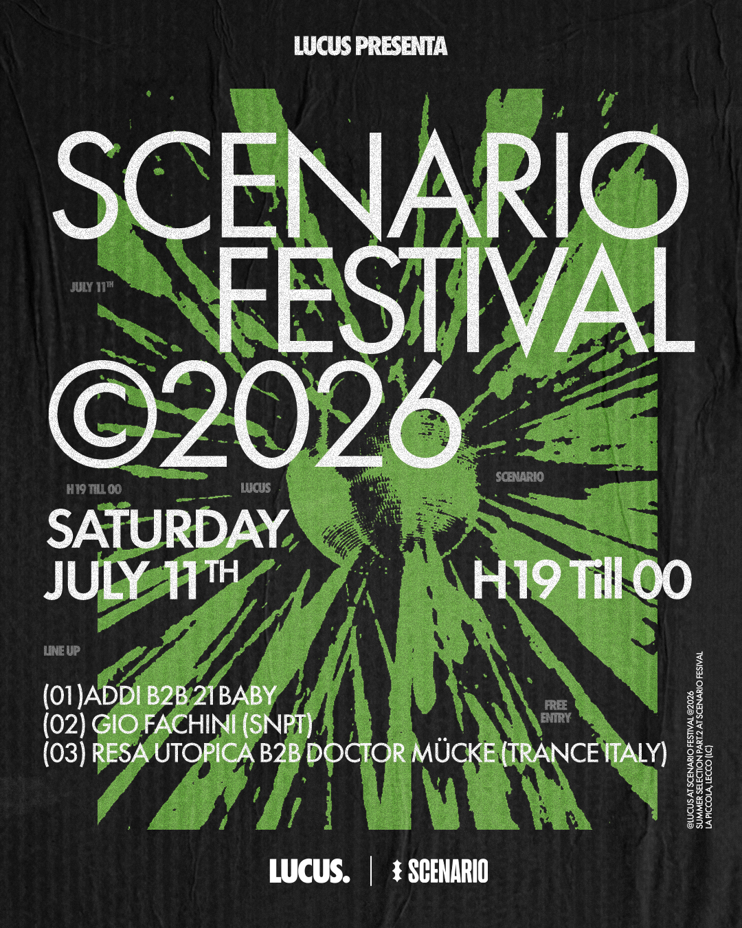 LUCUS at Scenario Festival 2026 event flyer