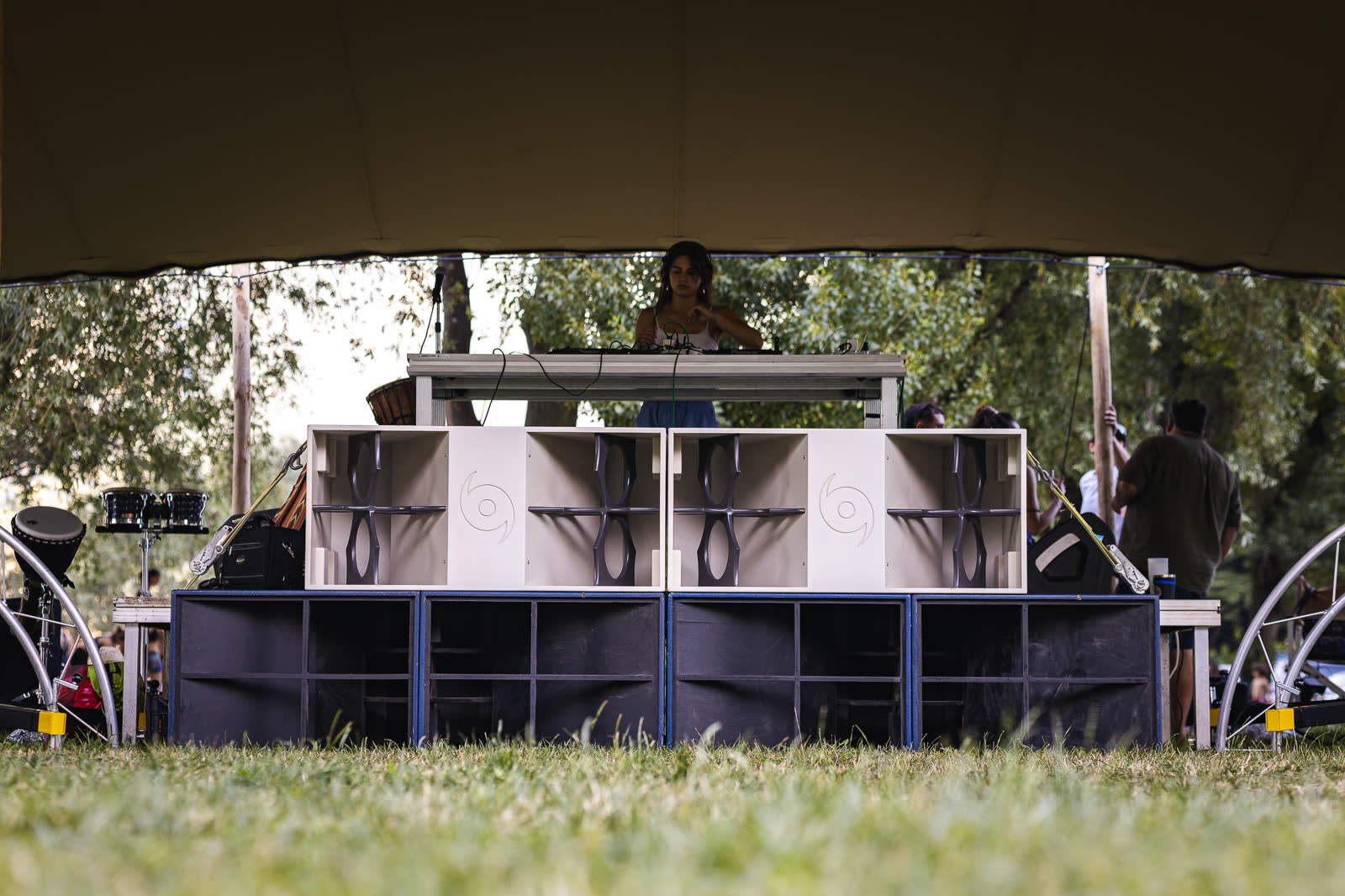 DJ console and performance detail for LUCUS Selection 001